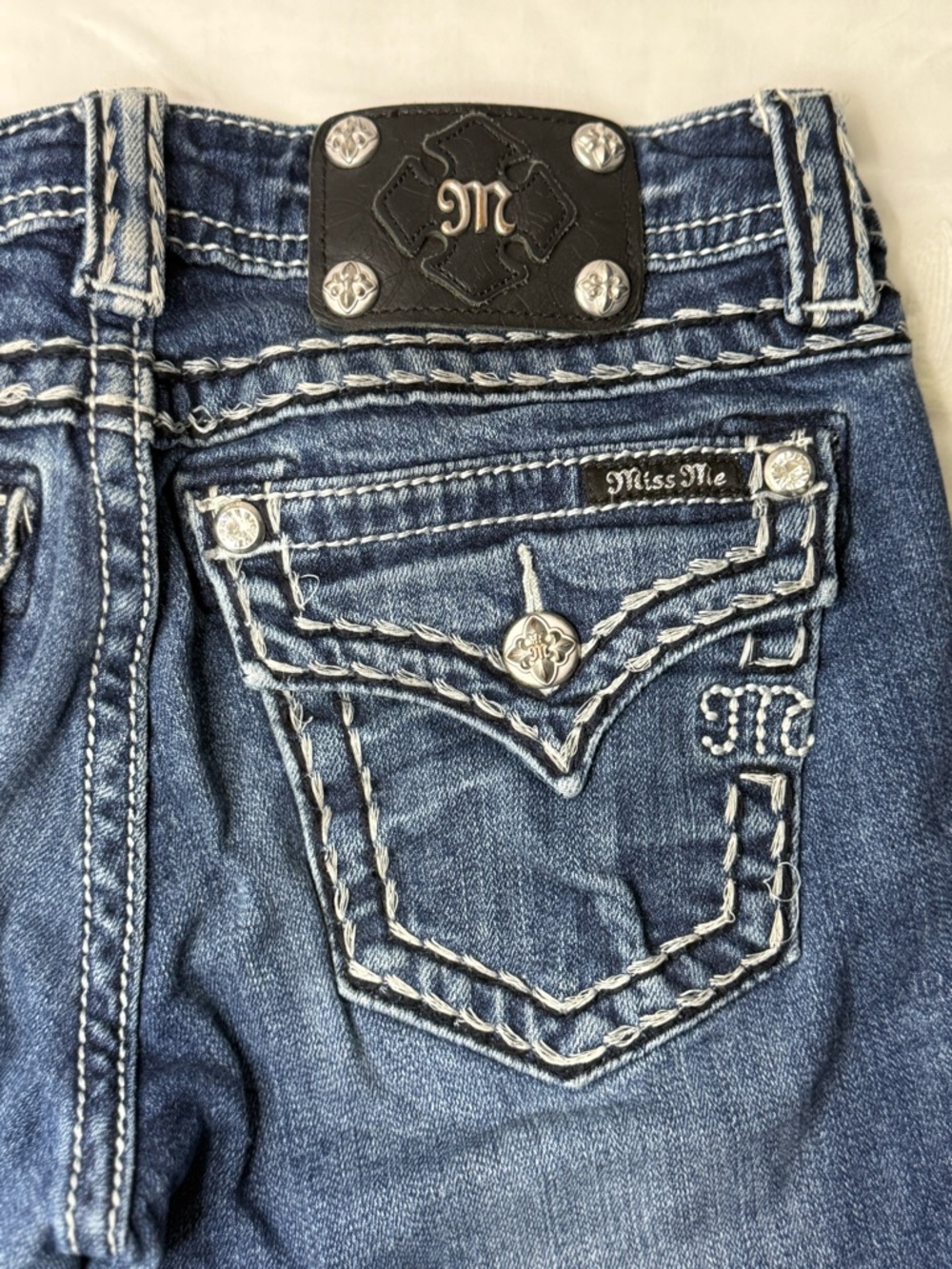Miss Me Dark Blue Women's Skinny Jeans 27/4 - Picture 6 of 11